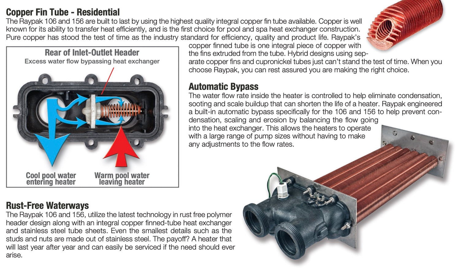Raypak P-R156A-EP-C Digital Control Propane Gas Heater | 150K BTU | 014786