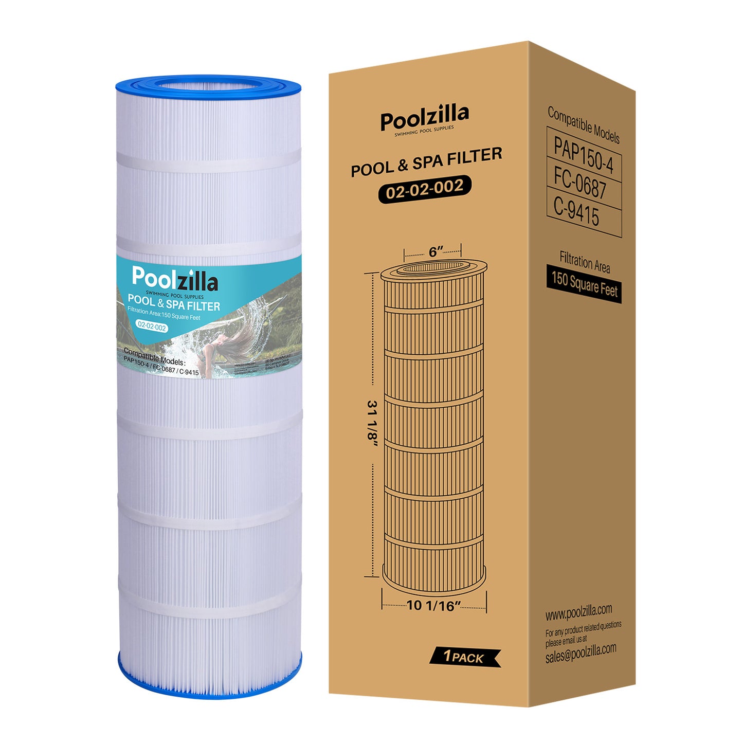 Pool Filter Cartridge for CC150 - Replaces Pentair R173216, Predator 150