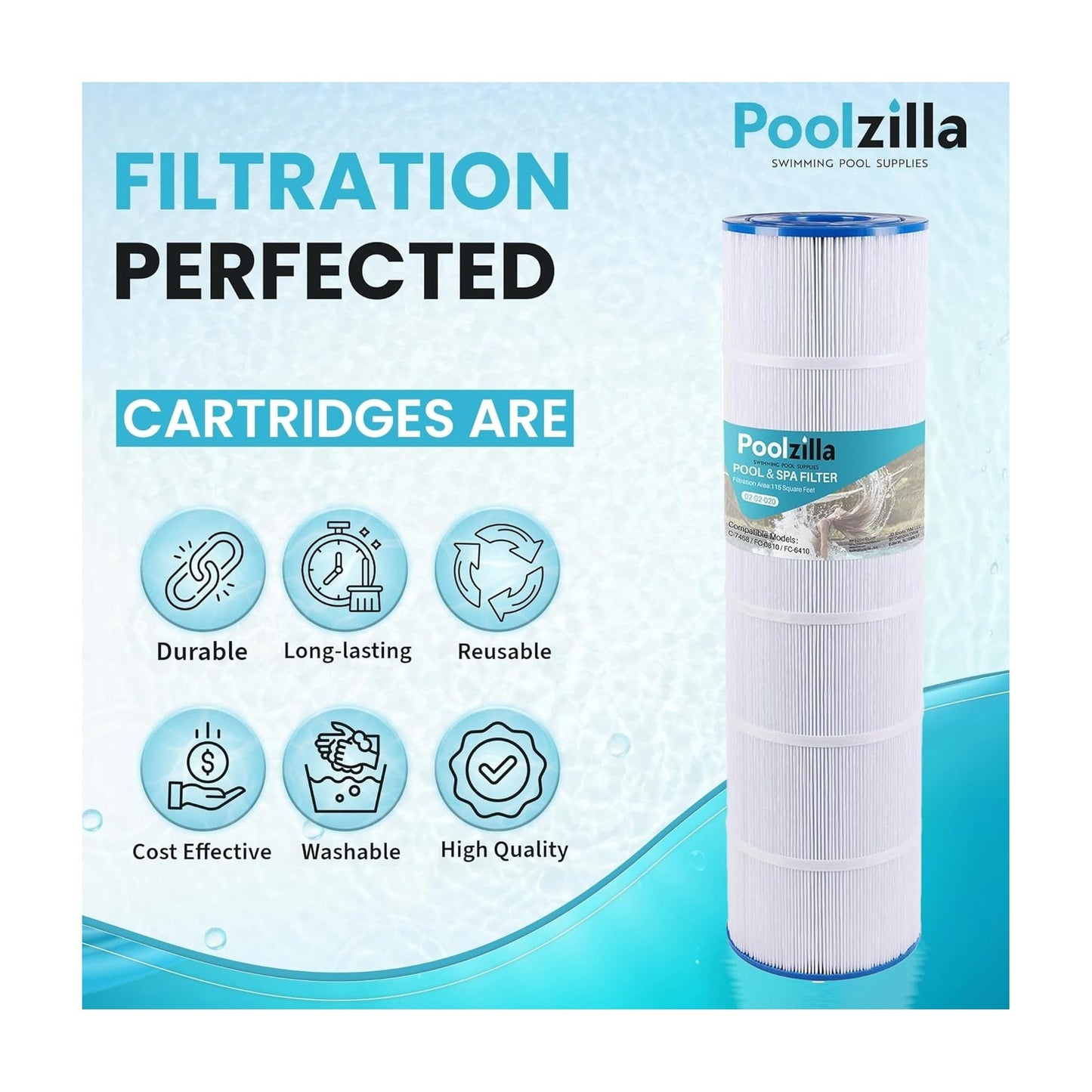 Pool Filter Cartridge for Jandy CL 460 - Replaces CV460, XLS-705
