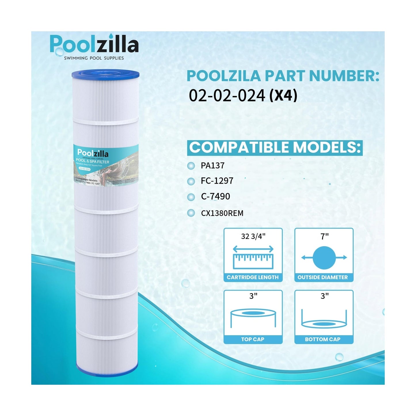 Pool Filter Cartridge for CX 1380 - Replaces C5520, FC-6455