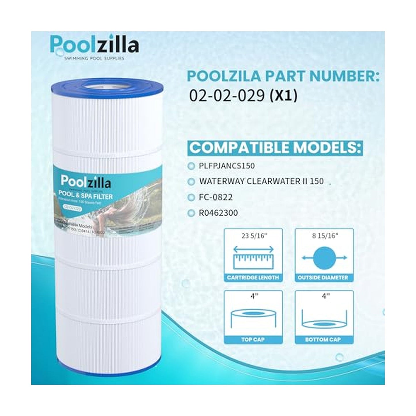 Pool Filter Cartridge for Jandy CS150 - Replaces CCX1500RE, Ultra-B3