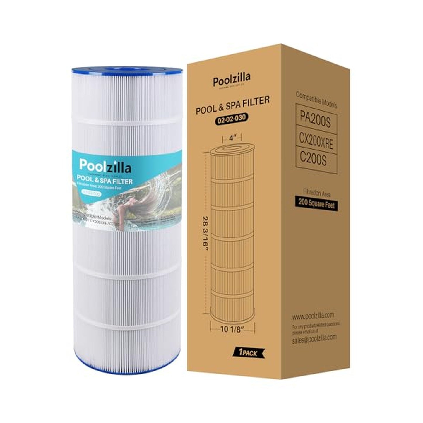 Pool Filter Cartridge for SwimClear C200 - Replaces Spa-Daddy SD-01334, PLFPA200S
