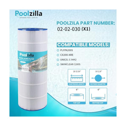 Pool Filter Cartridge for SwimClear C200 - Replaces Spa-Daddy SD-01334, PLFPA200S