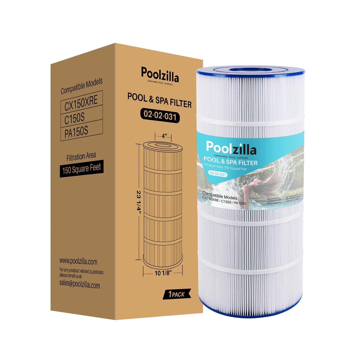 Pool Filter Cartridge for SwimClear C150 - Replaces Hayward C150S, Spa-Daddy SD-01333
