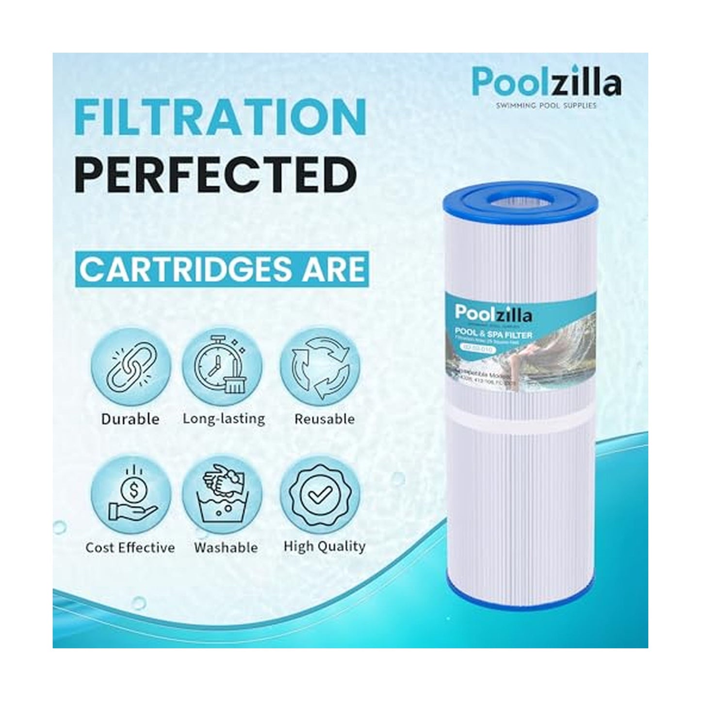 Spa Filter Cartridge for Rainbow Dynamic 25 - Replaces PC-2375, Pleatco 17-2327