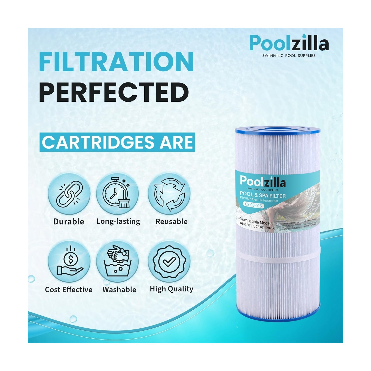 Spa Filter Cartridge for 78161 - Replaces 78286, Watkins PWK35B