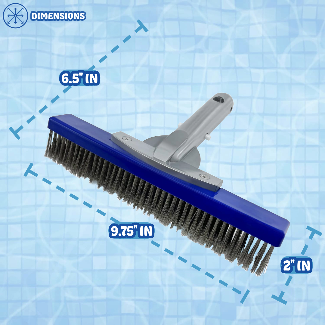 Poolzilla Hard Bristle Brush for Gunite and Concrete Pools, Not for Vinyl Use, Clean Walls and Tiles