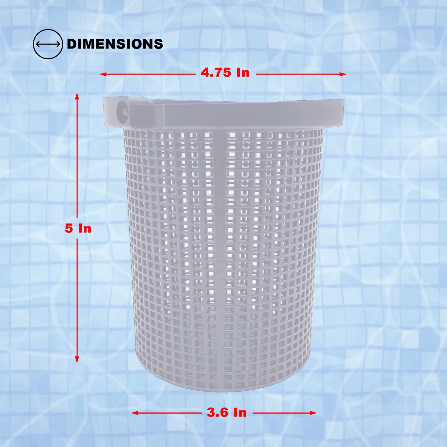 Poolzilla Pump Basket, Compatible With Dura-Glass II, Maxi-Glass II, Dyna-Glas, Dyna-Max, Dyna-Pro, and Dyna-Wave, Aladdin B-106, Sta-Rite C108-33P