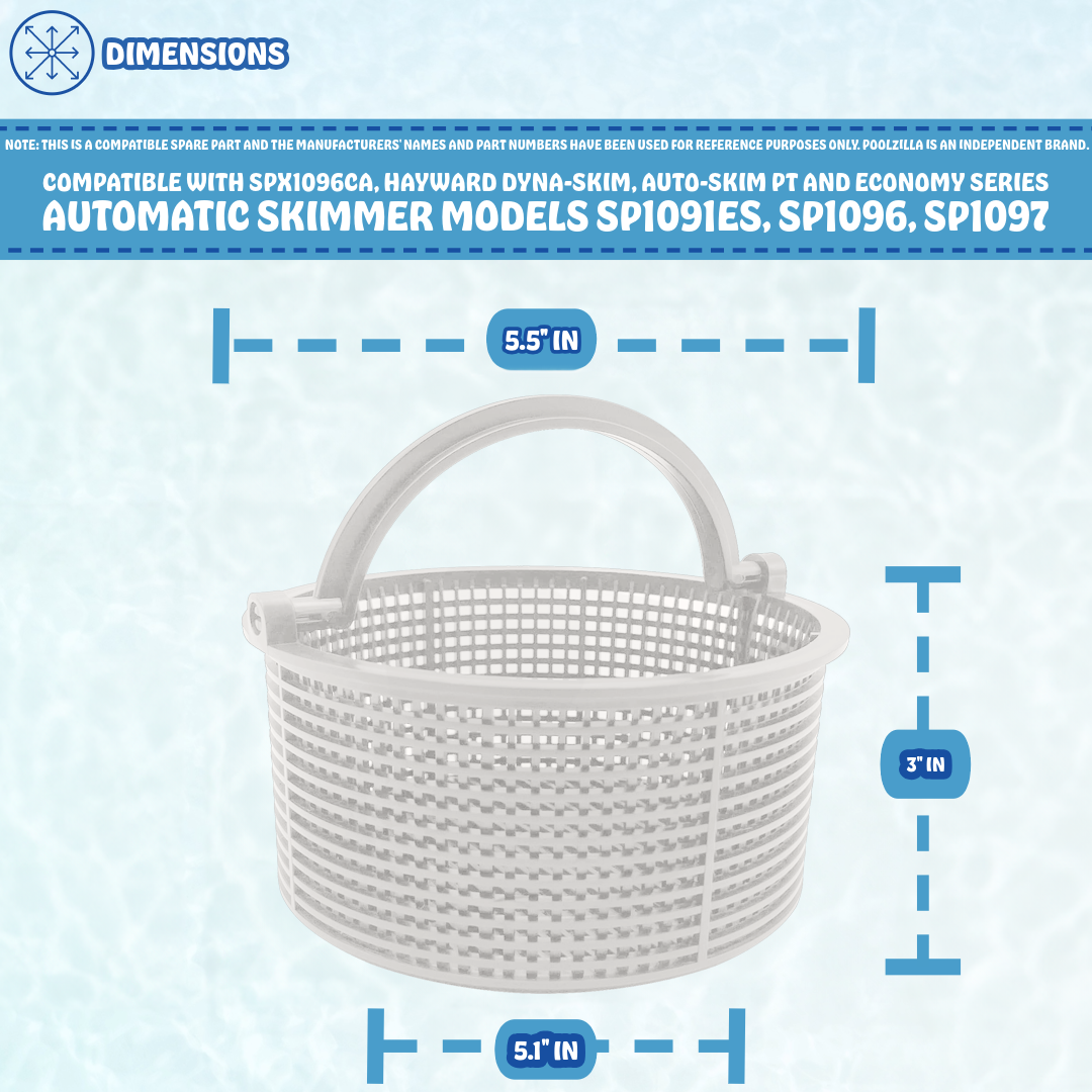 Poolzilla SPX1096CA Basket Assembly Replacement for Select Hayward Automatic Skimmers