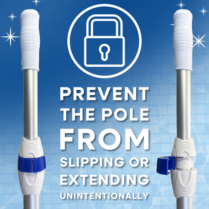 Poolzilla 16’ FT Telescopic Aluminum Pool Pole with Snap Lock