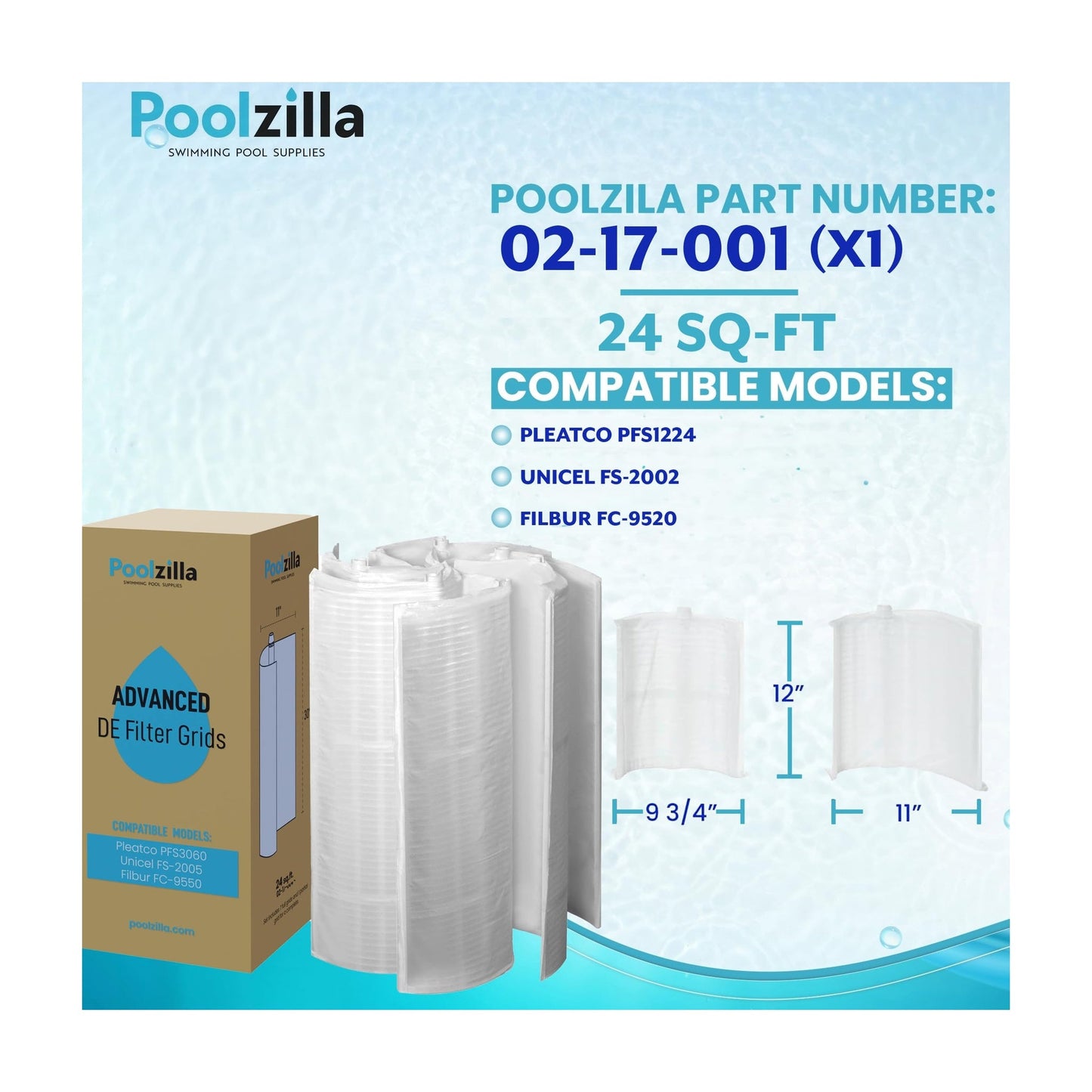 Poolzilla DE Grid Replacement - Replaces DE2400, Hayward DE2420