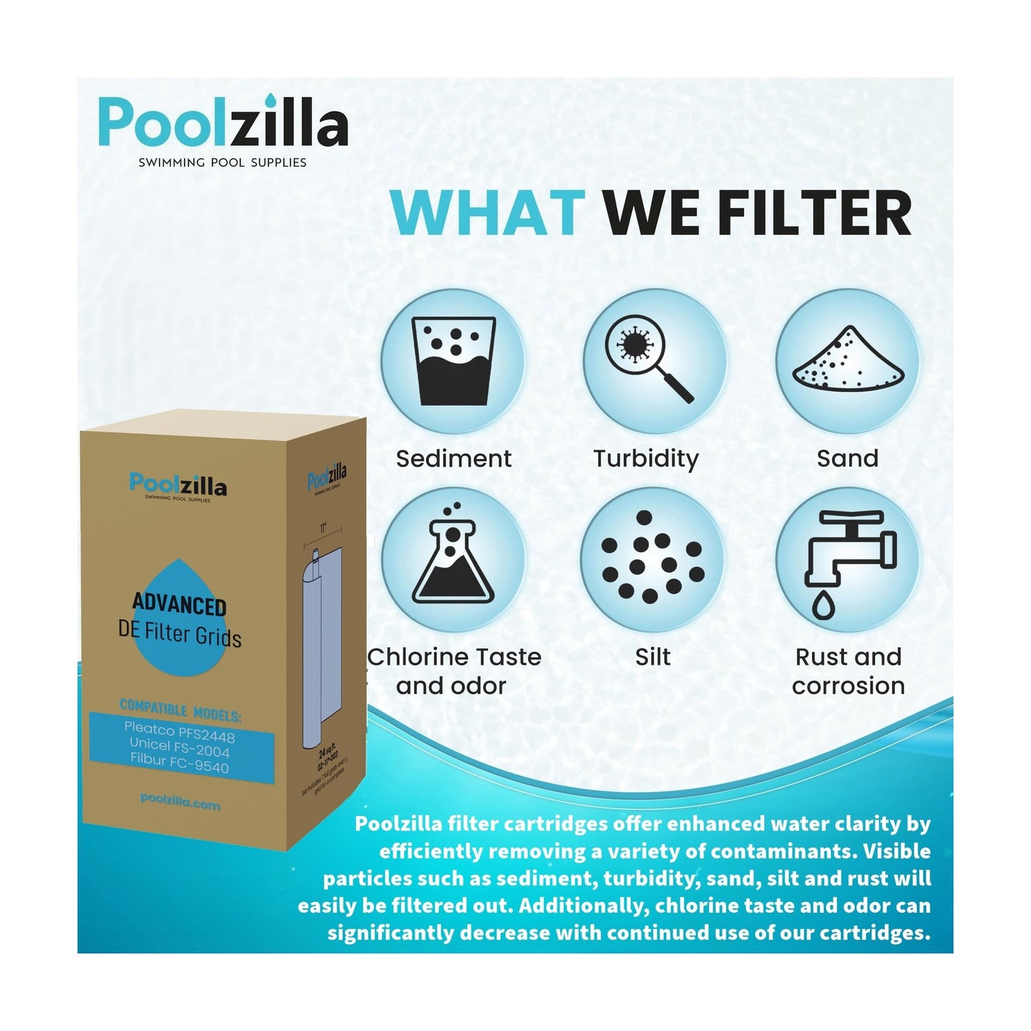 Poolzilla DE Grid Replacement - Replaces DE2400, Hayward DE2420