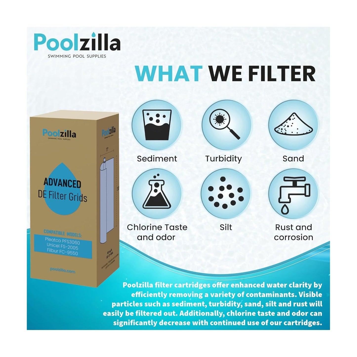 Poolzilla DE Grid Replacement - Replaces DE6000, Hayward DE6020