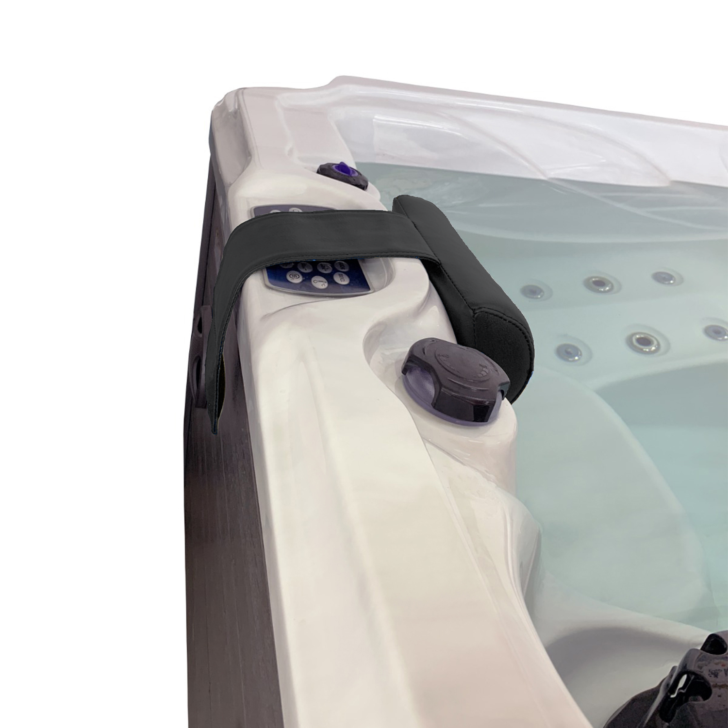 Poolzilla Black Spa Pillow for Outdoor Hot Tubs