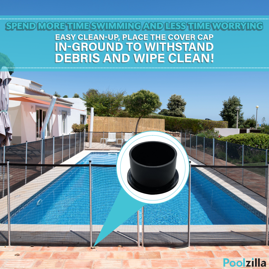 Poolzilla Pool Safety Fence Hole Cover - Deck and Patio In-Ground Caps