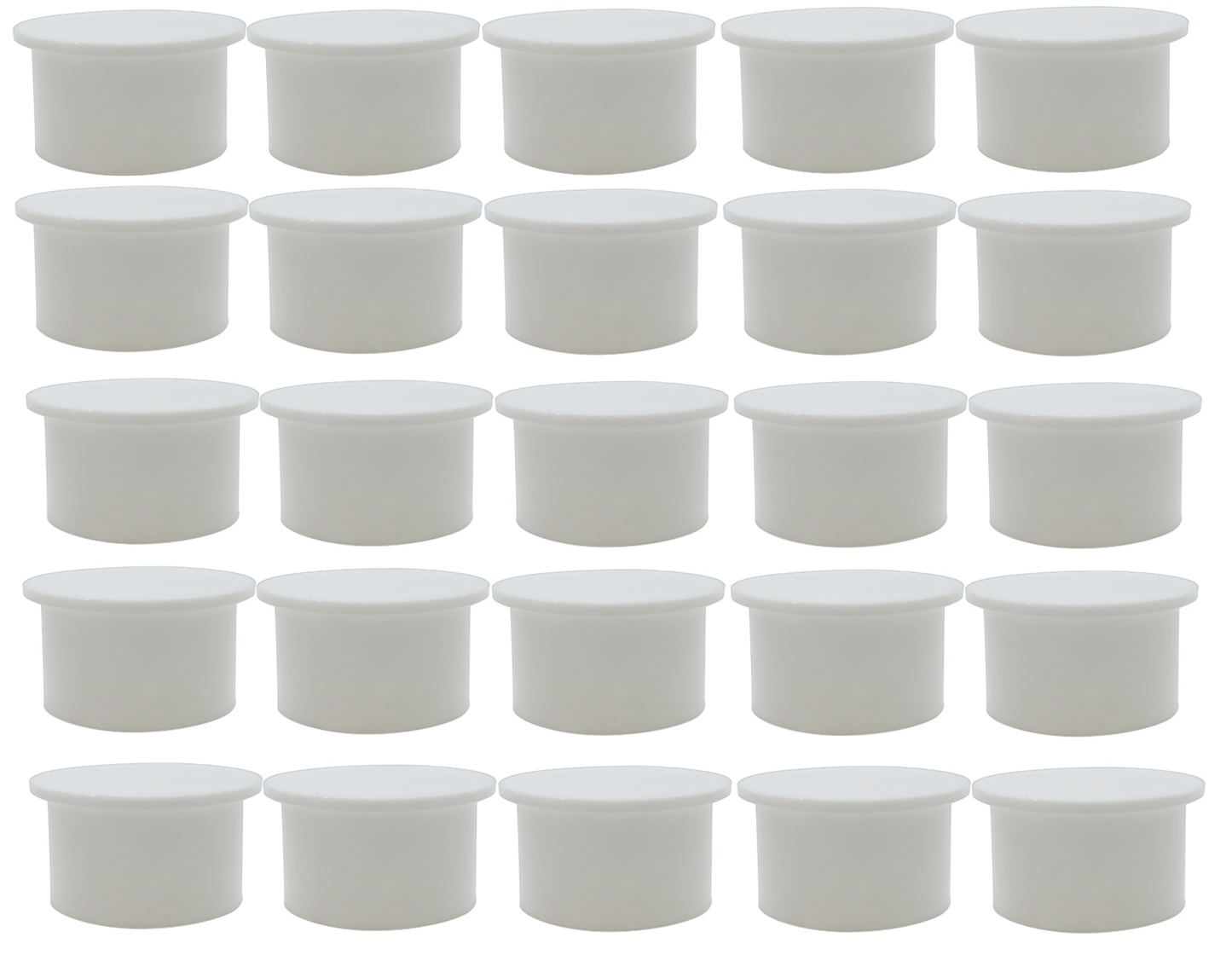 Poolzilla White Pool Safety Fence Hole Cover (25 Pack / 50 Pack)