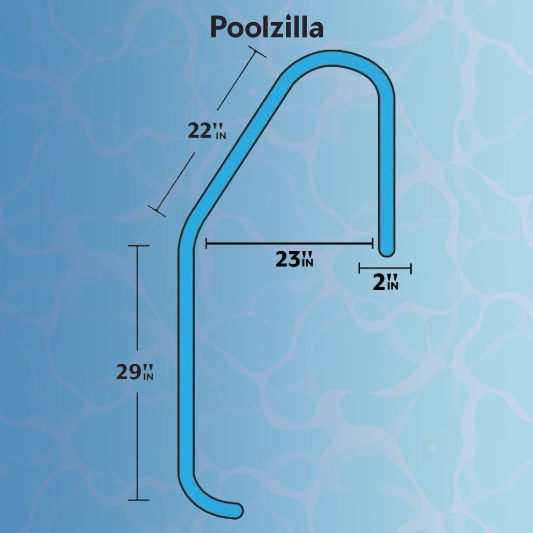 Poolzilla Salt-Friendly Stainless Steel Ladder for In-Ground Swimming Pools
