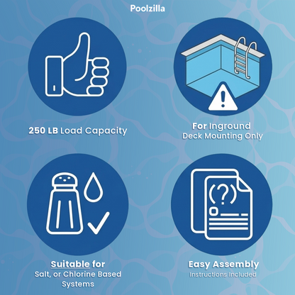 Poolzilla Salt-Friendly Stainless Steel Ladder for In-Ground Swimming Pools