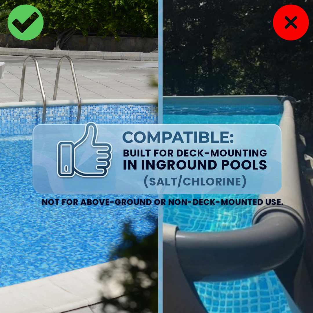 Poolzilla Salt-Friendly Stainless Steel Ladder for In-Ground Swimming Pools