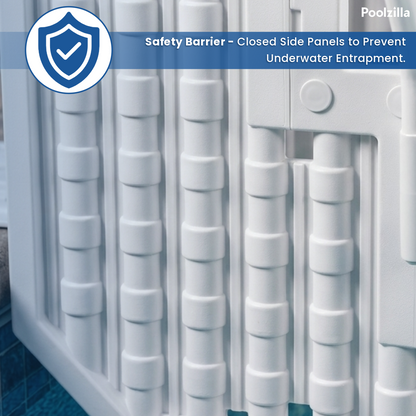 Poolzilla Step for 48’’ to 54’’ in. Above Ground Pools with Flip-up Outside Ladder