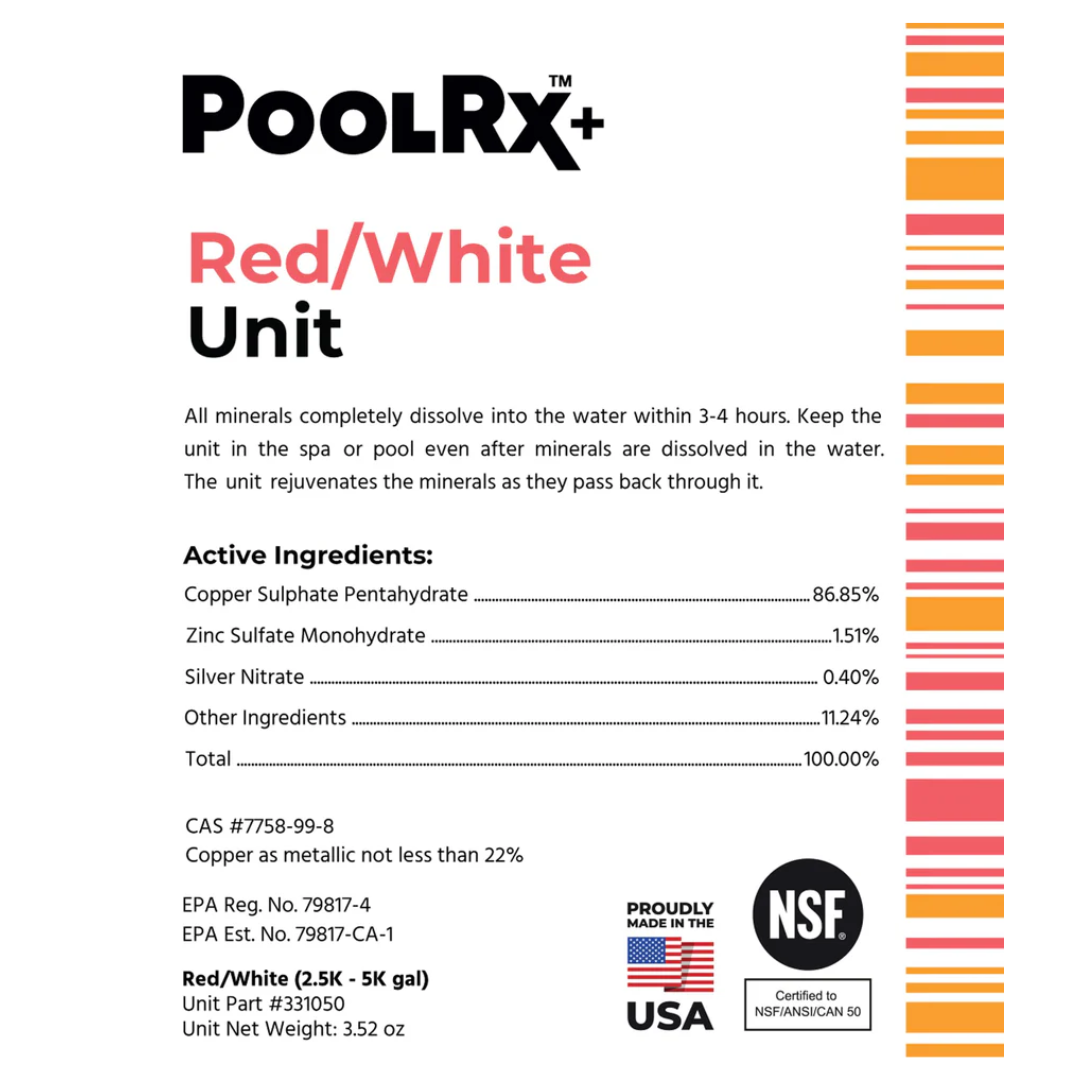 PoolRx | Red & White Unit | 2.5k-5k Gallons
