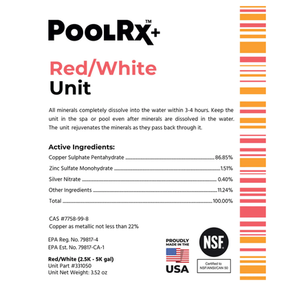 PoolRx | Red & White Unit | 2.5k-5k Gallons