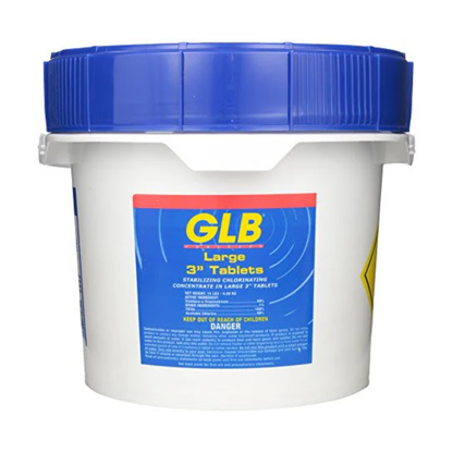 GLB Large 3" Chlorine Tablets 25 lb Pail | 71234