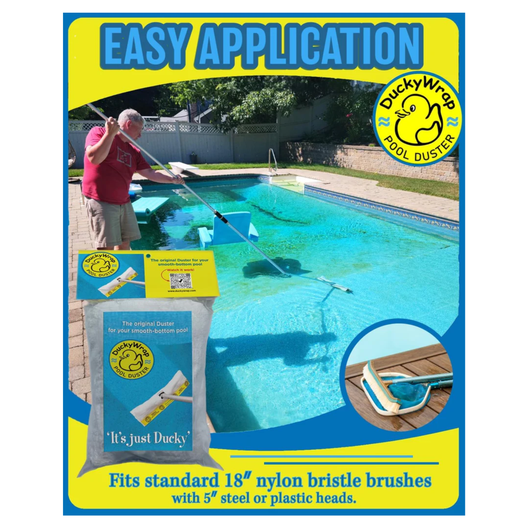 DuckyWrap Brush Attachment for Standard 18" Nylon Bristle Pool Brushes