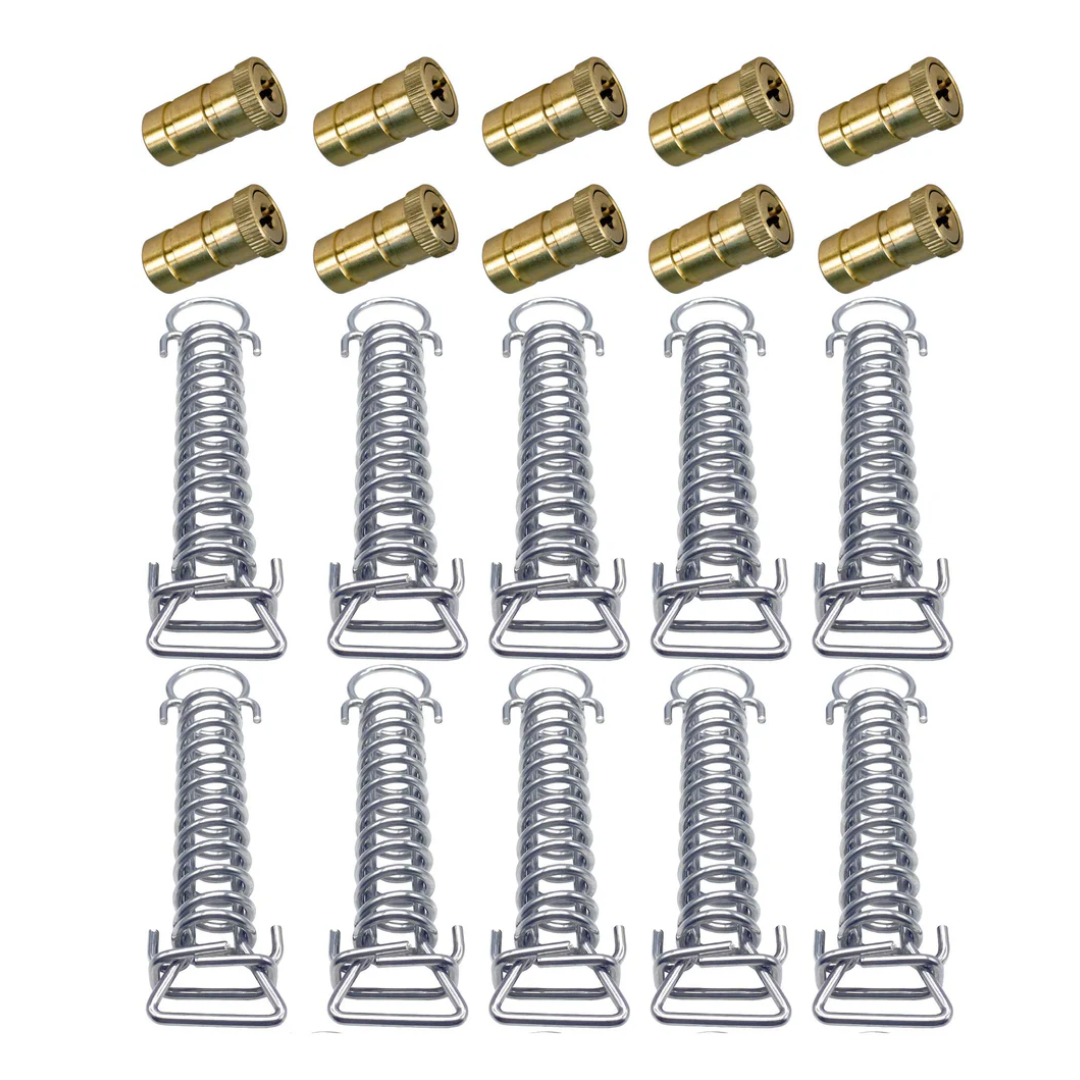 Poolzilla Pool Safety Cover Brass Anchor and Stainless Steel Spring - Universal Fit