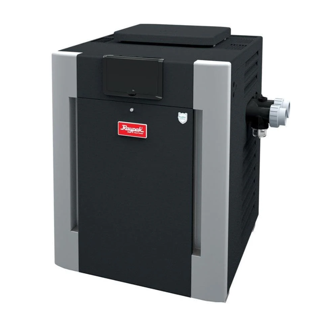 Raypak P-R266A-EN-C #51 Digital Natural Gas Heater | 266K BTU | Electronic Ignition, Polymer Headers, Copper Exchanger, 220 lbs | 009221