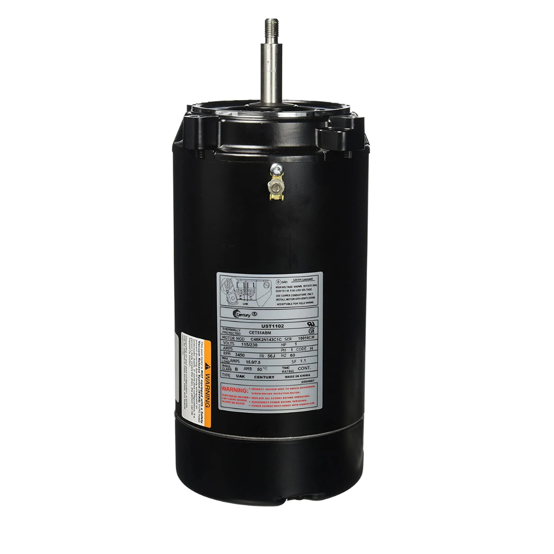 Century UST1102 1-Horsepower Up-Rated Round Flange Replacement Motor (Formerly A.O. Smith)