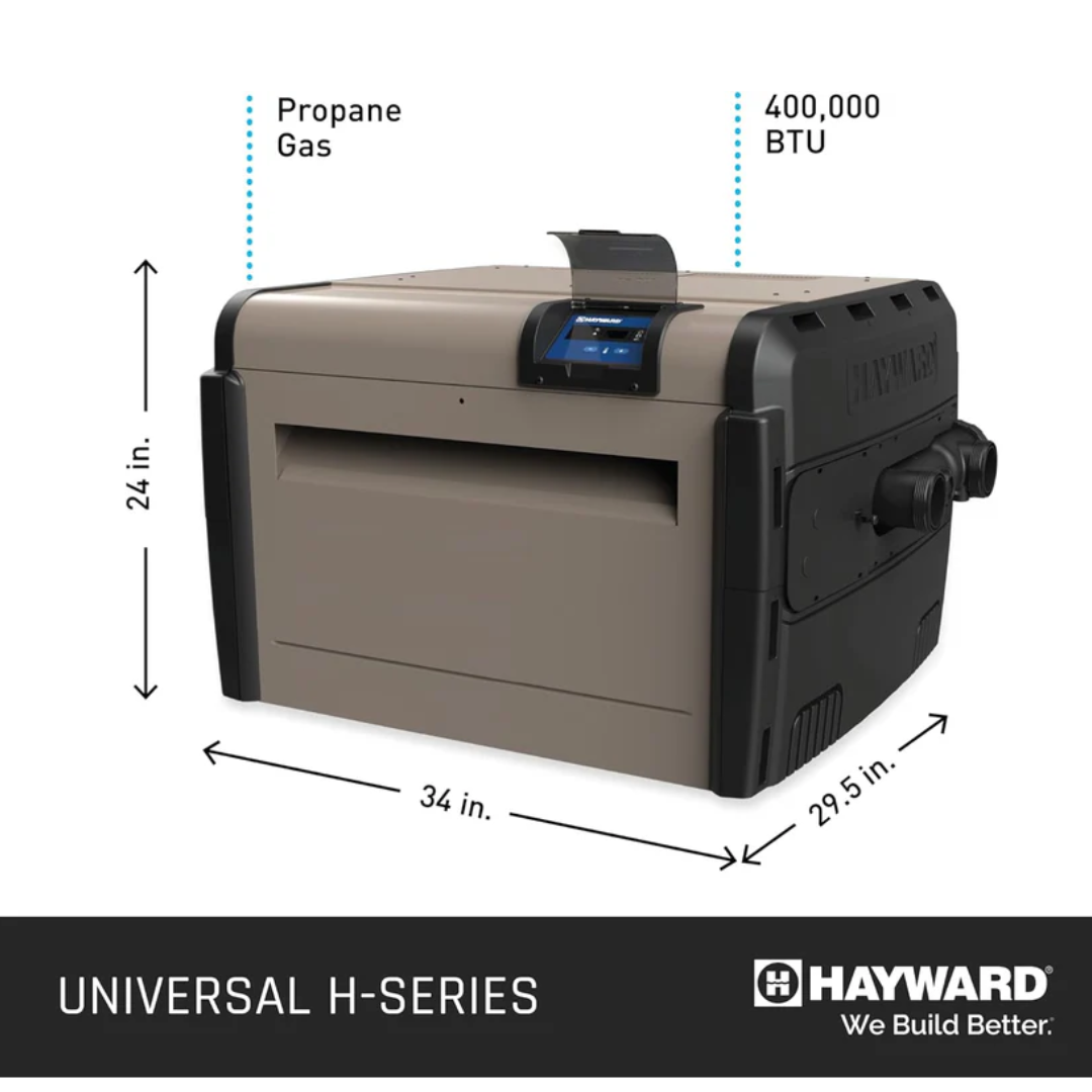 Hayward Universal H-Series, W3H400FDP, Propane Gas Heater, Low NOx | 400,000 BTU