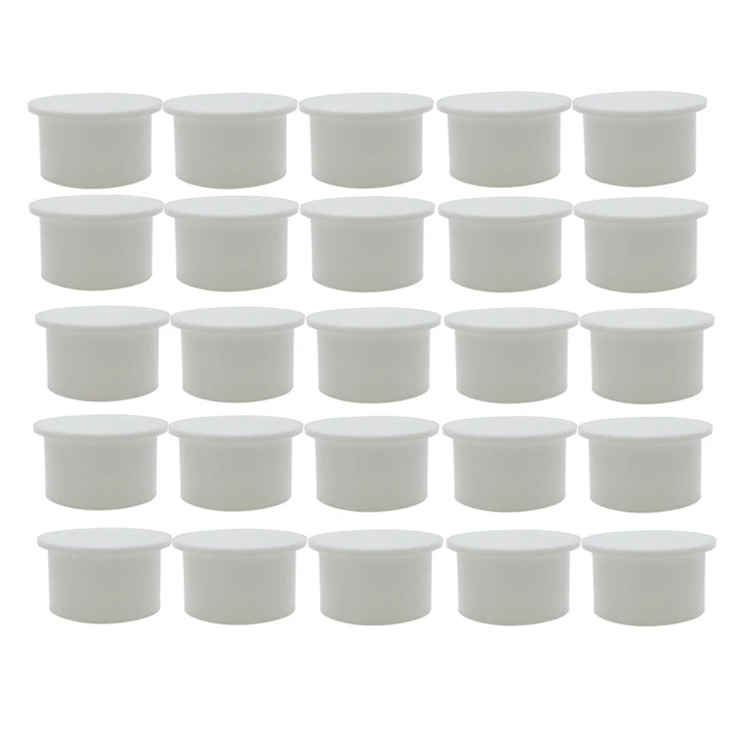 Poolzilla White Pool Safety Fence Hole Cover (25 Pack / 50 Pack)