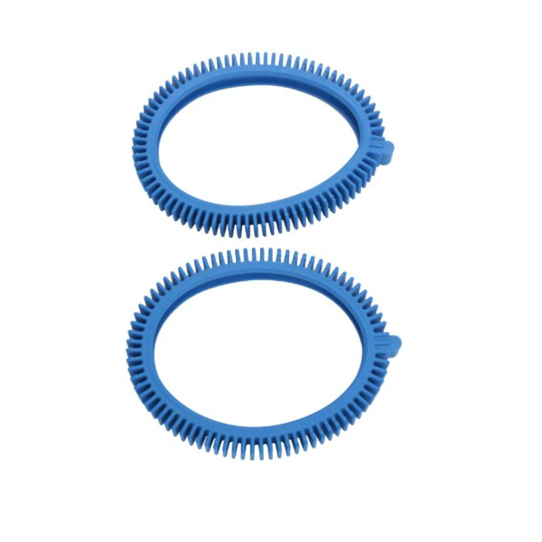Poolvergnuegen 896584000-143 2-Pack Blue Front Tire Kit with Super Hump Replacement for Select Pool Cleaners - concrete pool