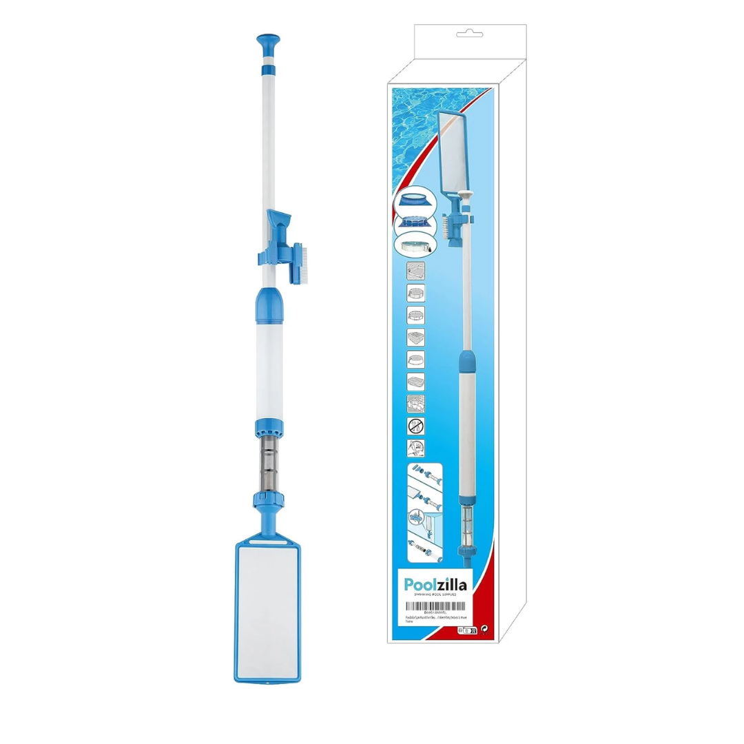 Poolzilla Spa Wand for Cleaning Pools and Spas, 3 Interchangeable Nozzles, Collect Dirt, Debris & More