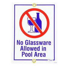 Pentair R232600 No Glassware in Pool Area Pool Sign
