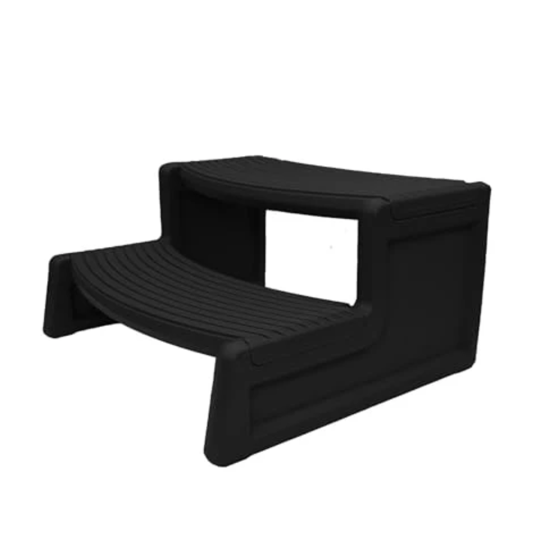 Confer Plastics Resin Multi Purpose Outdoor Non Slip Portable Spa and Hot Tub Handi-Step Deck Patio Steps Accessories, Black
