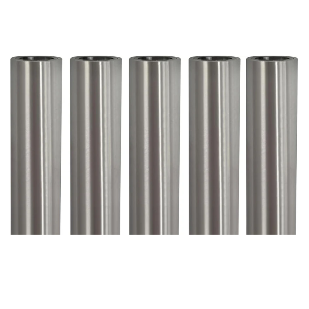 Poolzilla (5 Pack) 18" Aluminum Tubes Without Anchor for Pool Safety Cover Installation, Made of Durable Aluminum, Extra Long