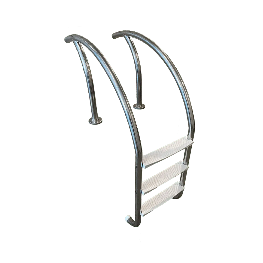 Global Pool Products Modern 3 Step Ladder - .065 Wall Thickness