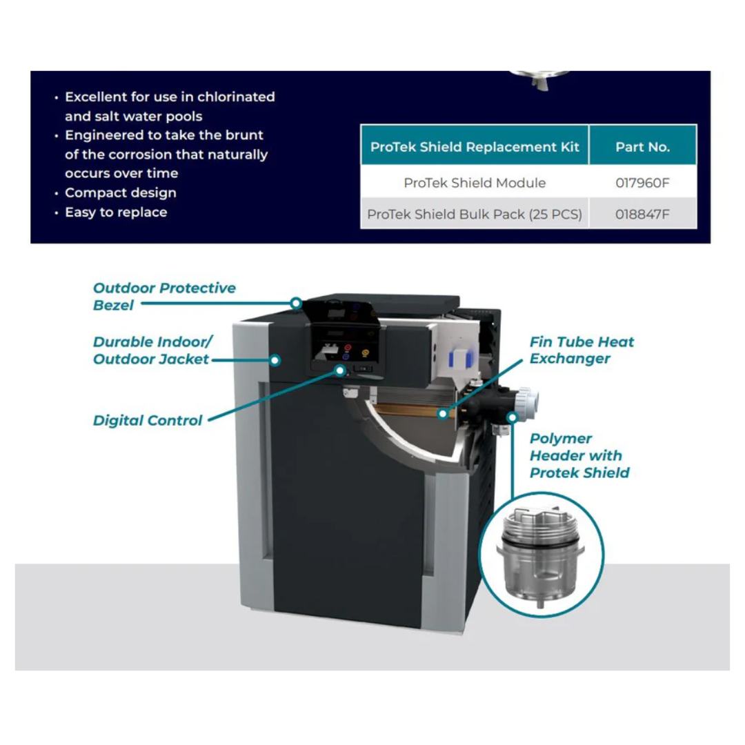 Raypak Digital Brass ASME Copper Natural Gas Pool Heater 017372 | 266,000 BTU