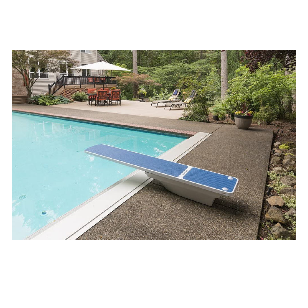 S.R. Smith 66-209-578S2B Diving Board, 8-Foot, Radiant White with Blue TrueTread