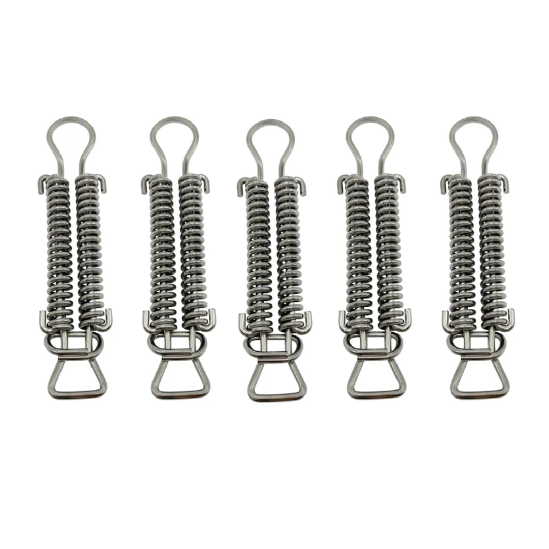 Poolzilla Stainless Steel 8" Double Spring with D Ring with Double Coil Design