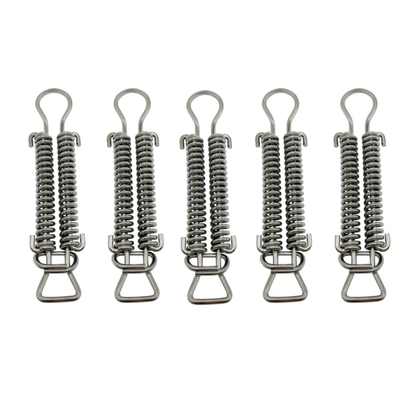 Poolzilla Stainless Steel 8" Double Spring with D Ring with Double Coil Design