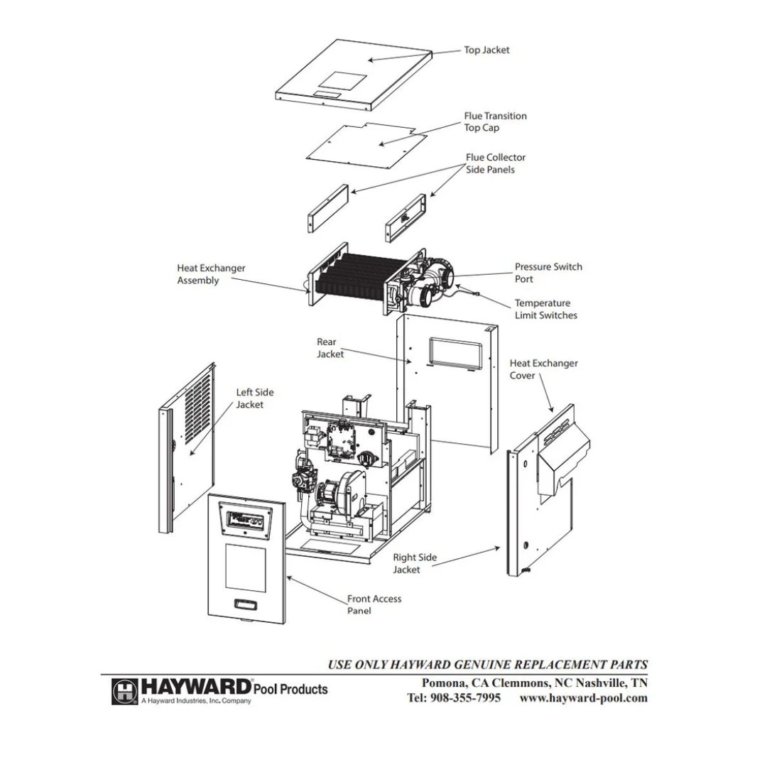 Hayward W3H135FDP H-Series Propane Gas Pool Heater, Beige | 135,000 BTU