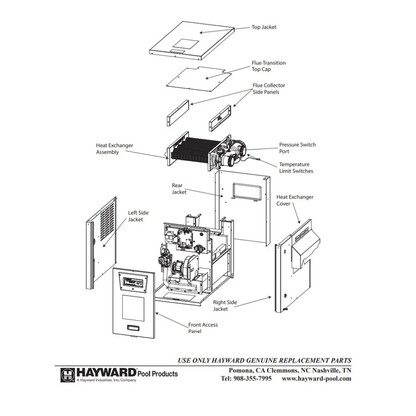 Hayward W3H135FDP H-Series Propane Gas Pool Heater, Beige | 135,000 BTU