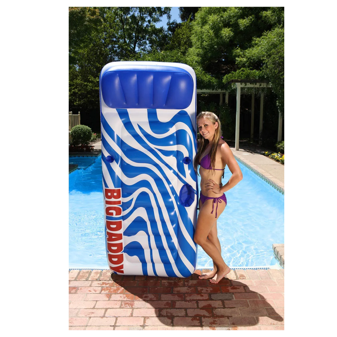 Poolmaster Big Daddy Swimming Pool Mattress Float , Blue