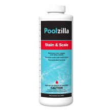 Poolzilla Stain & Scale (1QT) Removes Iron, Copper & Other Metals, Prevents Staining