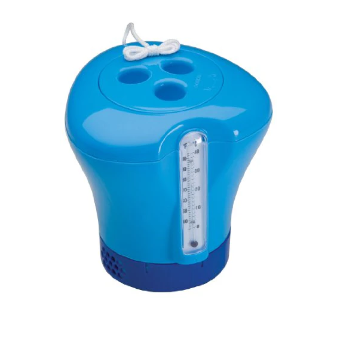Ocean Blue 160015 Chlorinator/Thermometer Chemical Dispenser Combo for Swimming Pools