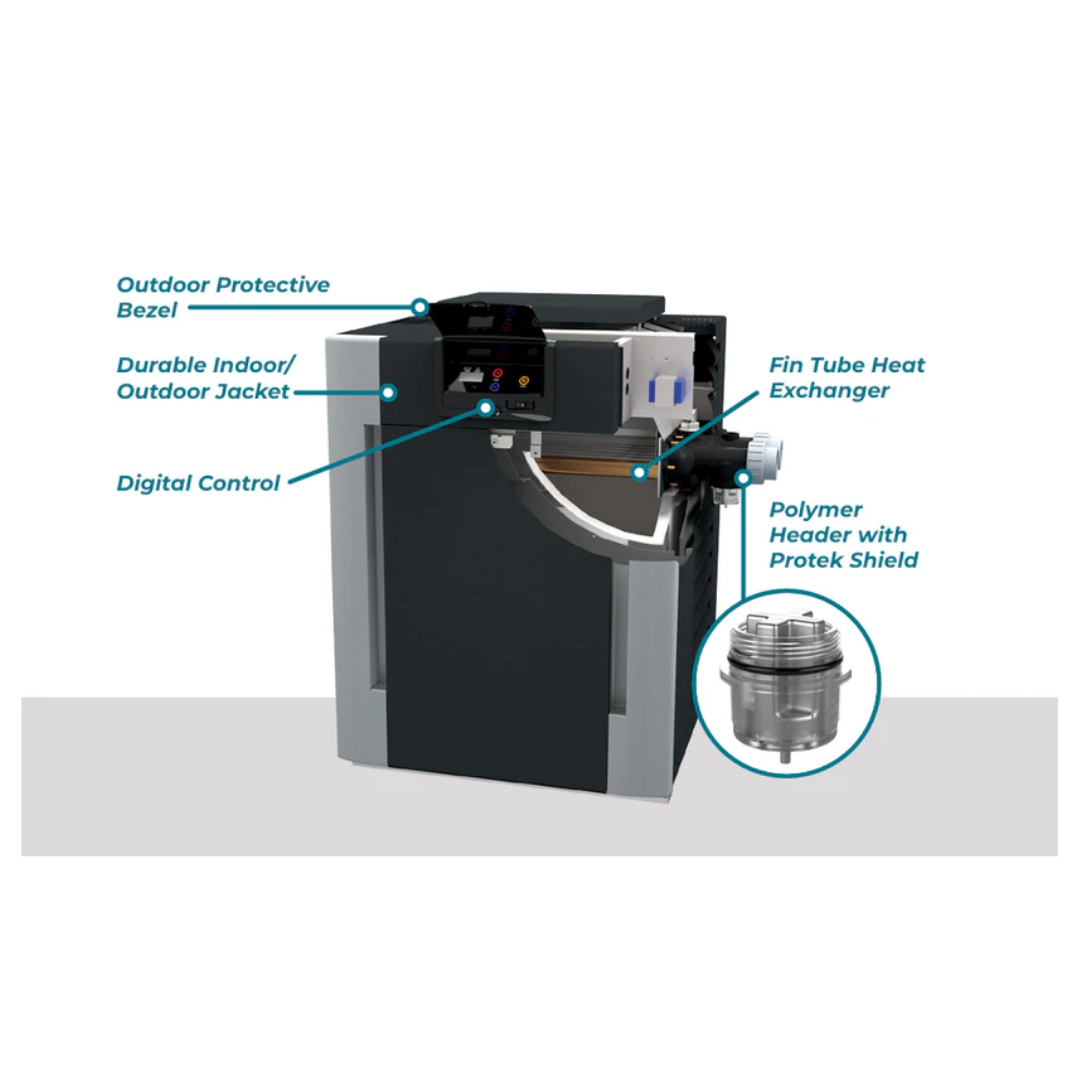 Raypak B-R336A-EN-C ASME Digital ASME Natural Gas Heater | 333K BTU | 017373