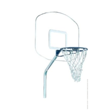 Global Pool Products Heavy Duty Basketball Hoop Set - for Inground Swimming Pool - 12" Offset with Net & Ball - No Anchor